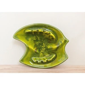 Posacenere smaltato a goccia lava metà secolo ceramica artistica #2938 per Calif Pottery Co - Foto 1 di 8
