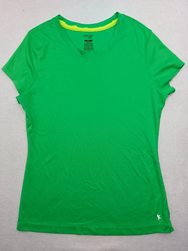 Camiseta Feminina Danskin Now Pequena 4-6 Solta Academia Atlética Treinamento Esportivo Verde - Imagem 1 de 4