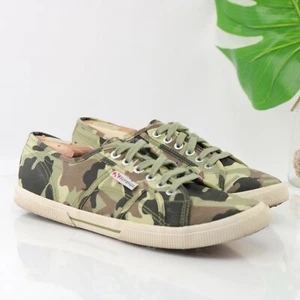 Scarpa da tennis sportiva con lacci bassi mimetici Superga Sneaker taglia 8,5 uomo 10 donna - Foto 1 di 12
