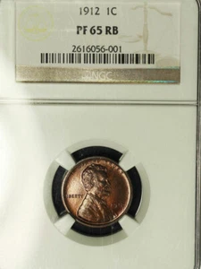 1912 1C PR65RB NGC-Lincoln Wheat Cent - Picture 1 of 3