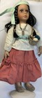 Native American Indian Porcelain Girl Doll 16 inches With Stand 2004 WMG Coll