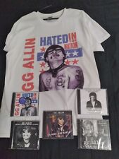 GG ALLIN CD LOT + Shirt Lg Brutality And Bloodshed Hated In The Nation Sealed