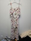 Lily Rose Cream Floral Cold Shoulder Dress Size XL NWT