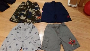 Lot of 4 Boys Disney Store size 4 Shorts, Cars, Camo, Spiderman, Pirate Jake - Picture 1 of 3