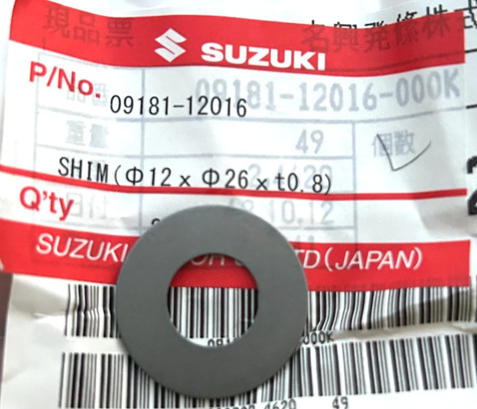 Nueva lavadora OEM Suzuki 09181-12016 para RMZ250 Foto 1 de 1