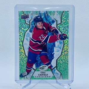 2021-22 Upper Deck Ice Cole Caufield Green Parallel Rookie RC #122 Canadiens