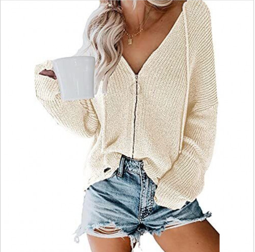 OFF WHITE BDCOCO ~ NUOVO! Cardigan grande ~ ZIPPER FRONT con cappuccio maglione oversize a50