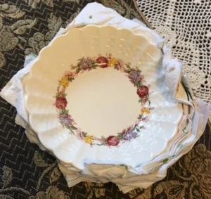 Platos de desierto 6 pode Copeland England ROSE BRIAR Chelsea con forma de mimbre. - Imagen 1 de 1