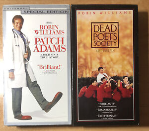 2 Patch Adams & Dead Poets Society Robin Williams VHS