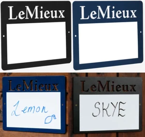LeMieux Stable Magnetic Whiteboard Weatherproof Yard Notice Board Black/Navy - Picture 1 of 7