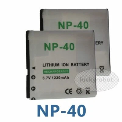 2X Battery pack for HP V5560U V5060H CANP-40 CA NP-40 Camera NP-40DBA DLCS40 - Image 1 of 4