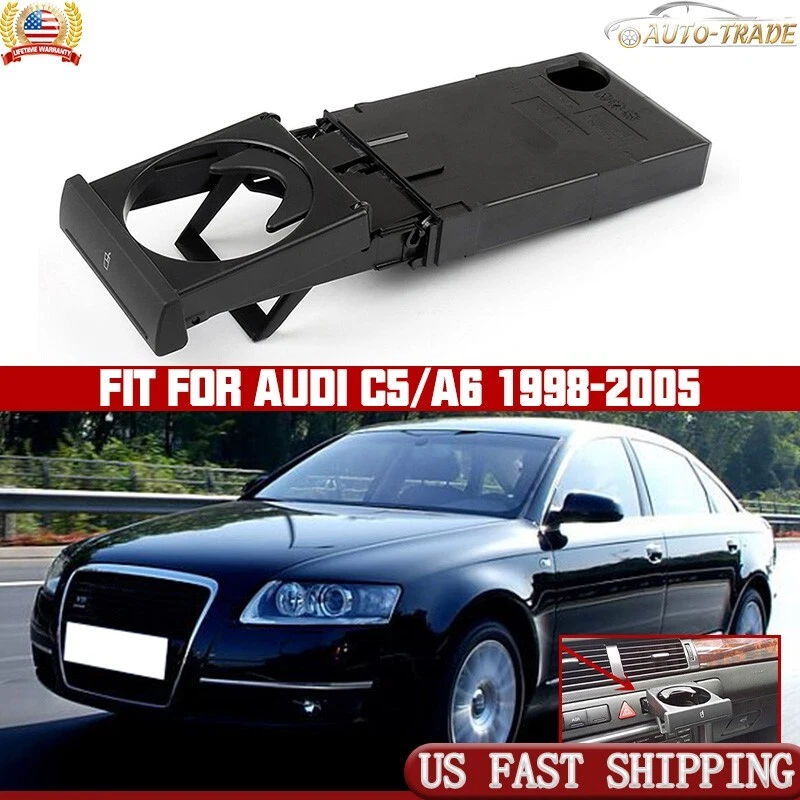 Black Stretch Folding Stretch Cup Holder Stand For Audi A6 C5 98-05 A4 1998-2002 - Image 1 of 4