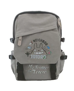 TOTORO My Neighbor Mochila Gris Anime Kawaii Laptop Estudio Viaje Bolso Ghibli - Imagen 1 de 5