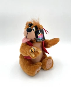 Nanco Honey Bear Holding Bee Plush Stuffed Animal 9" Brown 1998 Plastic Eyes - Picture 1 of 7