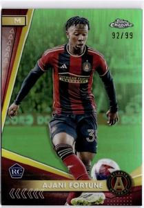 Ajani Fortune 2024 Topps Chrome MLS Green Refractor #181 Atlanta United #92/99 - Picture 1 of 2