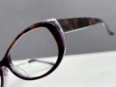 Monturas de gafas Francois Pinton mujer marrón púrpura angular borde completo Margot Np Foto 1 de 4