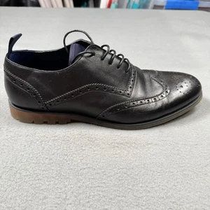 Vintage Foundry Co Shoes Mens Size 11 Black Wingtip Brogue Oxford Dress - Picture 1 of 11