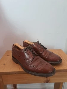 Loake Brown Brogues 6.5 Shoes Leather England 1880 Northampton Oxfords Braemar - Picture 1 of 13