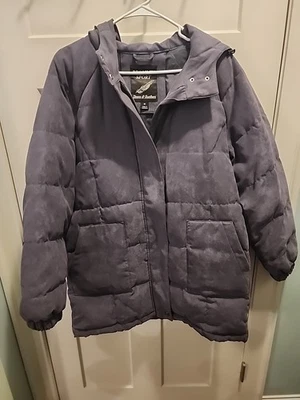 Abrigo Bromley Sport para mujer talla M negro con capucha cremallera y chaqueta frontal a presión Foto 1 de 4