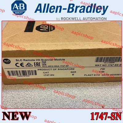 New Sealed New PLC-AB 1747-SN SER B SLC 500 Remote I/O Scanning Module AB - Image 1 of 4