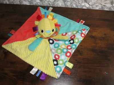 Bright Starts Taggies 狮子 Lovey 毛绒婴儿安全毯标签 Sensory Lovie — 第 1/2 张图片