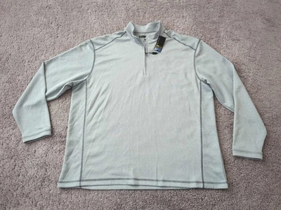 Pebble Beach Pullover Mens XXL Gray Long Sleeve 1/4Zip Poly Performance NEW - Image 1 of 4