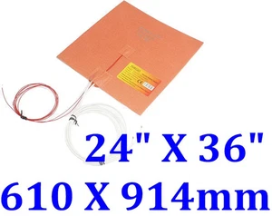 24" X 36" 610 X 914mm 1080W w Thermister JSR CE Silicone Rubber Heating Blanket - Picture 1 of 10