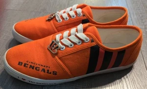Cincinnati Bengals Womens Low Top Canvas Shoes SNEAKERS Size 8 2014 NFL - Picture 1 of 13