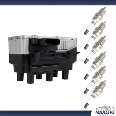 For 1999 2000 2001 Volkswagen Golf Jetta 2.0L 1.9L Ignition Coil & Spark Plugs - Image 1 of 4
