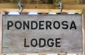 Ponderosa Lodge Custom Engraved Wooden Sign - Picture 1 of 4