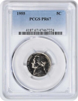 1955 Jefferson Nickel PR67 PCGS - Image 1 of 2
