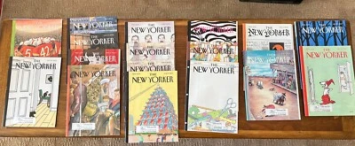 Very Cool Lot of 17 New Yorker Magazines from 2003 - w Labels But In Great Cond - Image 1 of 4