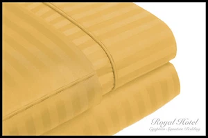 Wrinkle Free Striped Bed Sheets Set Deep Pocket Luxury 100% Microfiber - Picture 1 of 12