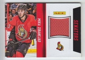 2013-14 PANINI FAN EXPO MIKA ZIBANEJAD JERSEY GAME USED MATERIALS Rangers Senato
