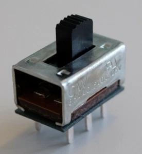 CW DPDT 6 Pin Vertical Slide Switch PCB 10x16x8mm. 125V .5A DC,8.5A AC - Picture 1 of 6