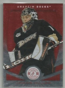 2013-14 Totally Certified Platinum Red #129 Jonas Hiller #d 61/100 Anaheim Ducks
