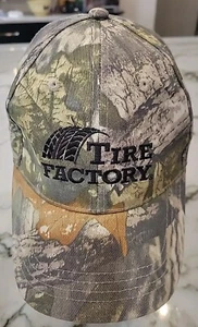 TIRE FACTORY CAMO HUNTING HAT ADJUSTABLE WITH AMERICAN FLAG.  - Picture 1 of 6
