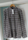Mens French Connection Grey Flanel Check Shirt Size M