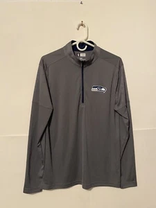 SEATTLE SEAHAWKS 1/2 Zip Pullover Shirt Jacket Team Apparel M - Picture 1 of 4
