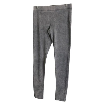 Leggings Express Mujer Pequeños Negros Gris Mineral Lavado Pull On Suave Elástico Algodón Foto 1 de 4