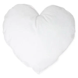 Cuscino Cuore White Velluto con imbottitura Arredo salotto camera da letto - Picture 1 of 2