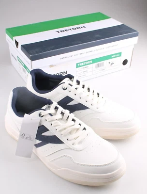 Tretorn Dennis Hombre Blanco Zapatillas 9.5 10.5 12 Ligero Duradero Plantilla De - Imagen 1 de 4