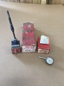 Starrett 657A 196B Magnetic Base, Swivel Post Assembly, And Indicator Set - Picture 1 of 14