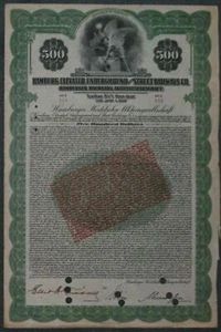 Hamburger Hochbahn AG 5,5 % Gold Loan 500 USD 1928 # 119 sehr selten angeboten - Bild 1 von 1