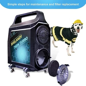 Powerful Twin-Motor Pet Dryer – 4.5HP High-Performance, Adjustable Airflow - Picture 1 of 6