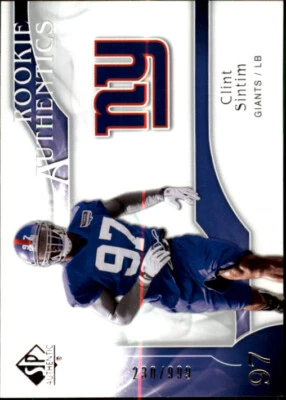 A1642- 2009 SP Authentic #273 Clint Sintim RC /999 SAMPLE PIC - Image 1 of 2