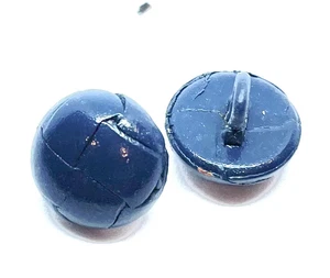 18.5mm X 4pcs Navy Blue Round Shank Buttons Half Dome Tuff Style Shiny Finish - Picture 1 of 4