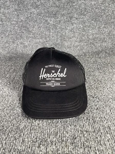Herschel Supply Co Whaler Trucker Cap Hat Youth Kid Black Mesh Snapback - Picture 1 of 6