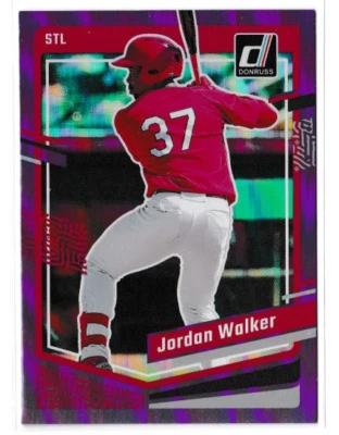 Jordan Walker 2023 Donruss Purple Foil Card #114 Cardinals - Image 1 of 2