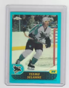 Hermoso SP HOF Teemu Selanne Sharks 2001-02 Topps cromo refractor #11 - Imagen 1 de 2